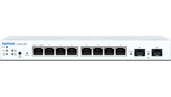CS101-8FP Sophos Switch - 8 Ports mit Full PoE - EU-Netzkabel