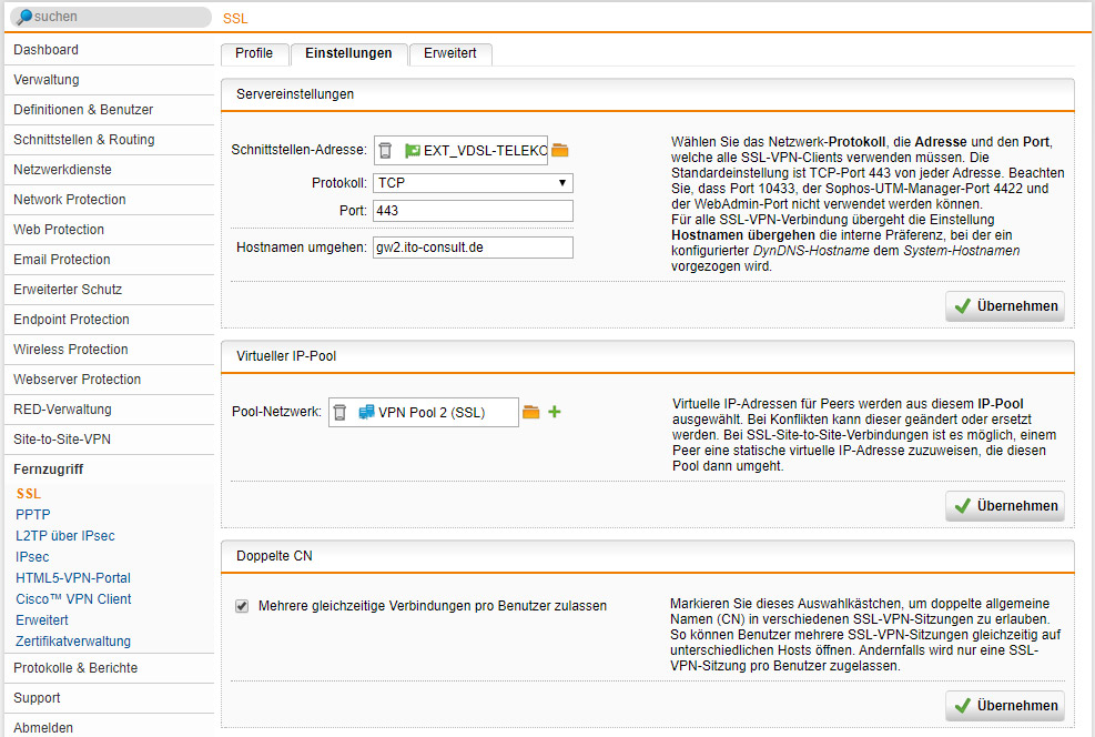 Sophos-SG-SSL-Einstellungen