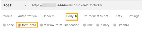 Postman body and form data.