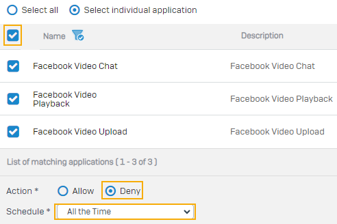 Facebook videos filter.