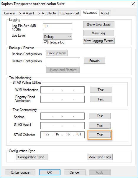 A test of STAS collector connectivity.