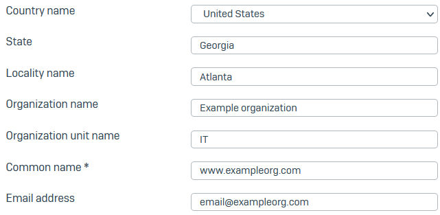 Certificates: Signing request option.