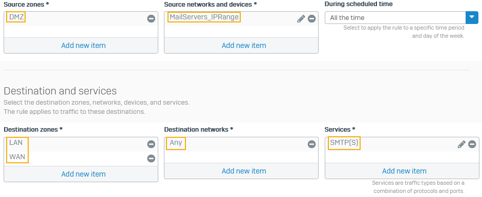Firewall rule corresponding to the reflexive NAT rule.