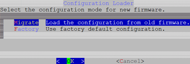 Select the configuration.
