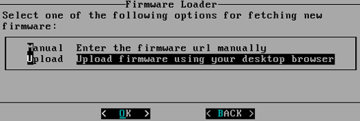 Select the option to get the new firmware version.