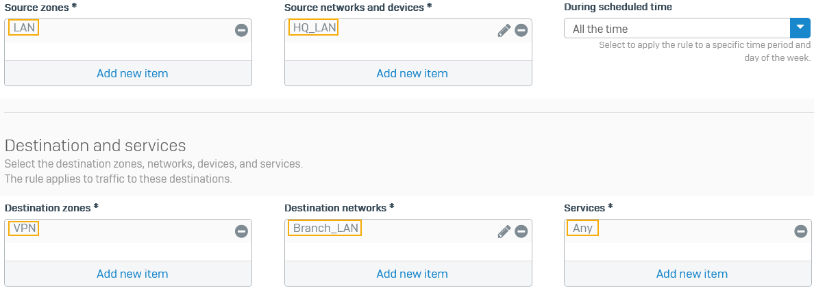 Outbound firewall rule.