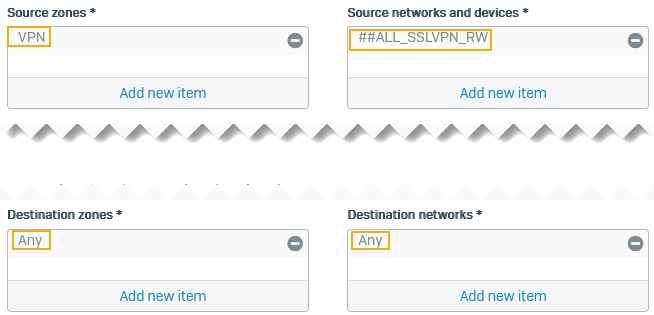 Firewall rule's matching criteria.