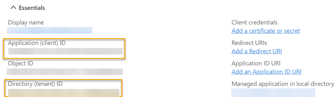 Application details.