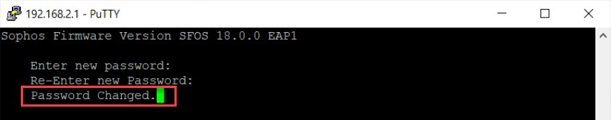 CLI password reset options.