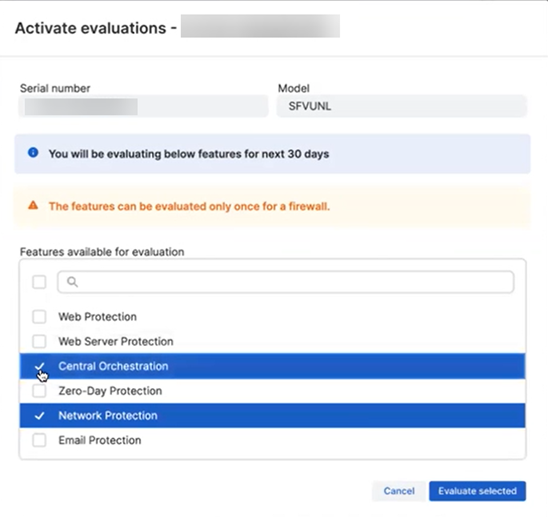 Activate evaluations window.