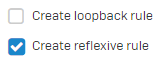 Reflexive rule in NAT rule.