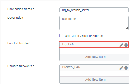 Configure a site-to-site SSL VPN connection.