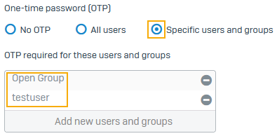 MFA users and groups.