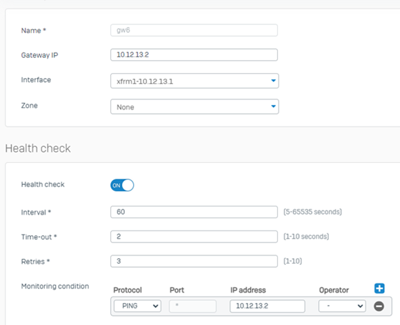 DNAT SD-WAN route gateway.