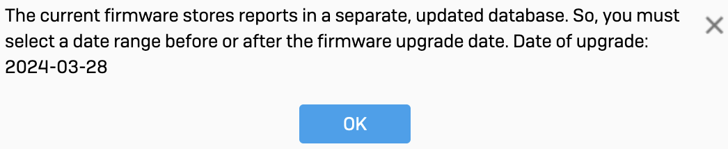 No report database option.