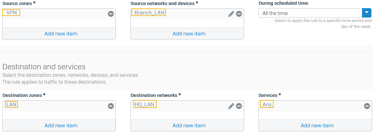 Inbound firewall rule.
