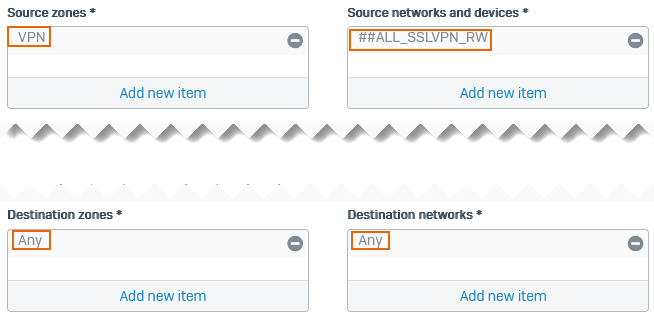 Firewall rule's matching criteria.