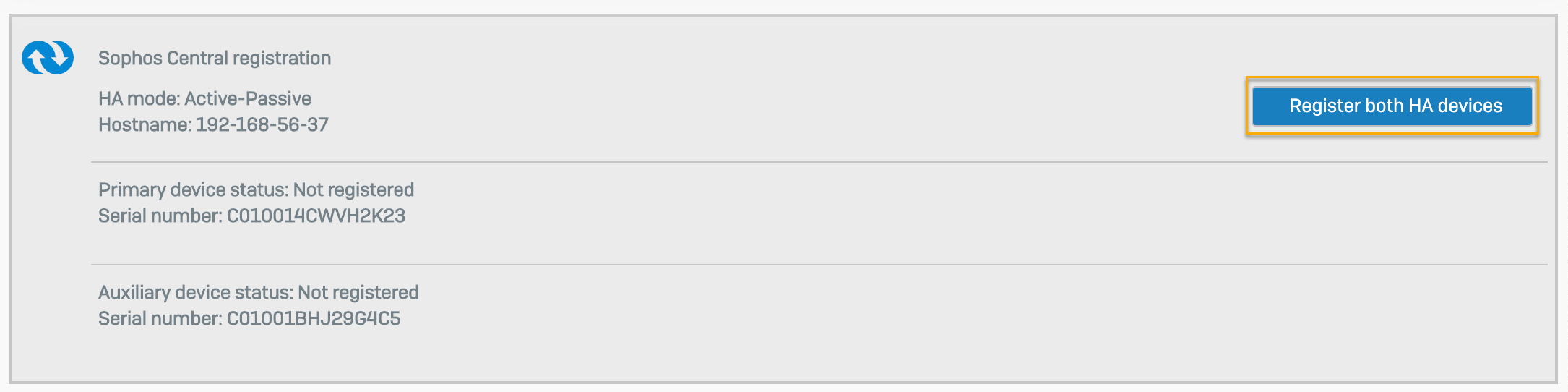 Register your HA devices.